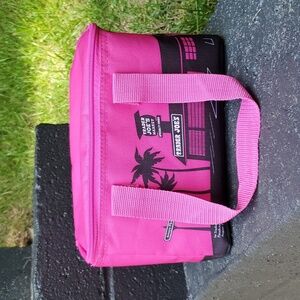 Mini insulated trader joes bag hot pink